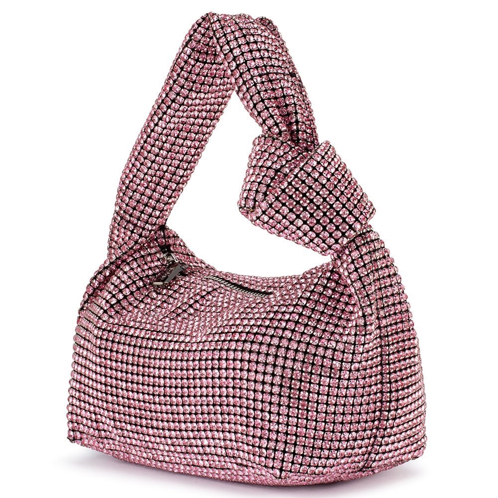 OLGA BERG POLLY CRYSTAL SHOULDER BAG PINK NWOT
